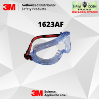 3M Safety Goggles 1623AF, Wrap-around Design Anti-Fog Coat Hard-coated Polycarbonate Lens, Dosh and Sirim Approved