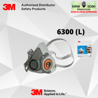 3M Half Facepiece Reusable Respirator 6300, Large, CE, Dosh And Sirim Approved