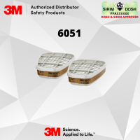 3M Gas and Vapour Filters 6051, A1, Dosh and Sirim Approved, Price per Pair