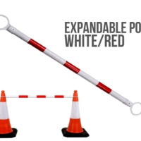 Expandable Retractable Cone Bar Traffic Safety Cone Bar Barrier 2 Meter Extendable Traffic Cone Bar Red White