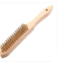 STELL WIRE BRUSH (BRASS)-WOOD HANDLE