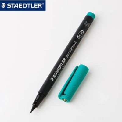 Staedtler 313 Lumocolor Permanent Marker S green Felt Tip Waterproof Writing for CD Graffiti Metal Glass Office Supplies