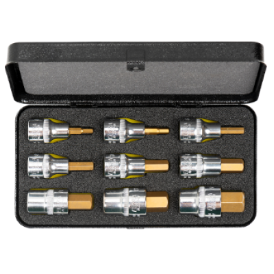 Socket Set 1 2" Drive  Inside-Hexagon (AF)  Titan Finish  Model 770-INMTIN