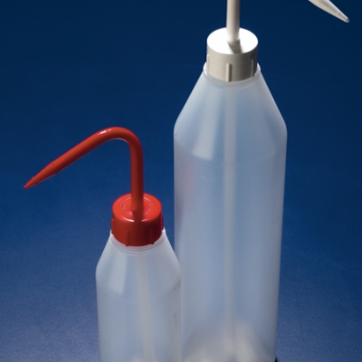 AZLON Wash Bottles, Slope shoulder, Plain, White Cap 50