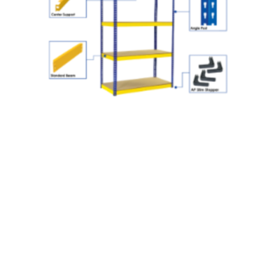 PS- Boltless Rack, H5' x L6' x D2', 4 tiers