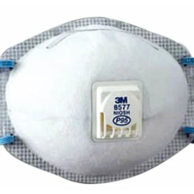 3M Particulate Respirator 8577, GP2 P95, with Valve and Nuisance Level Organic Vapour Relief, 10pc Box