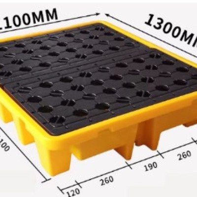 Polyethylene 4 Drum Spill Pallet 1300mm x 1300mm x 300mm