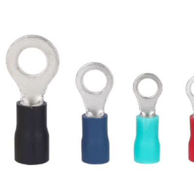 RV cold-pressed terminal block tin-plated copper O-type wire lug RV1.25-5S (100pcs)