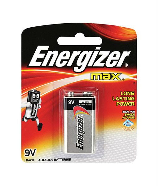 Battery : Energizer Alkaline Battery 9V - (12 pack      /      box)