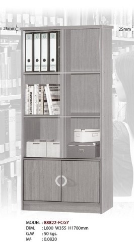 BOOK CABINET - GLASS DOOR