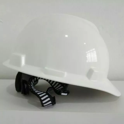 MSA V-GARD Safety Helmet with Fas Trac Suspension and Zebra Chin Strap