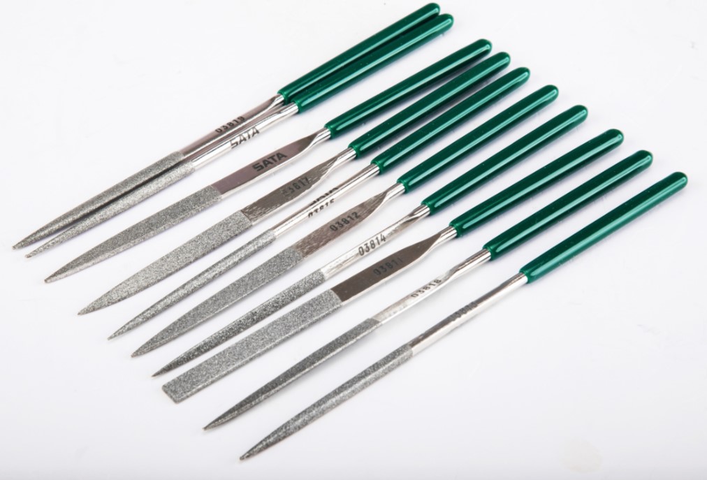 SATA 03810 10PC. DIAMOND NEEDLE FILE SET 3X140MM