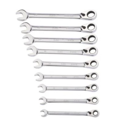 SAM 9-Piece Combination Ratchet Spanner Set, 10  19 mm