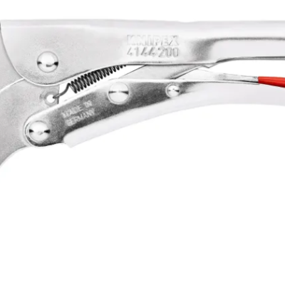 *Knipex 41 44 Mole Grips, 200 mm Overall, Angled, Straight Tip, 30mm Jaw