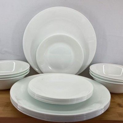 *Corelle 18 Pcs Livingware Dinner Set - Winter Frost White