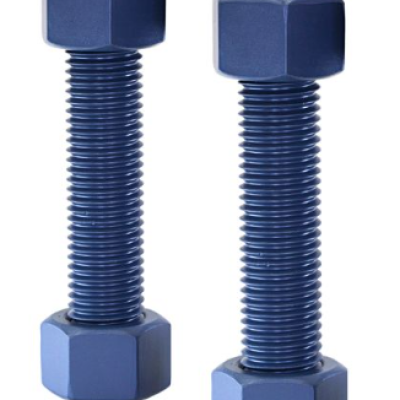 ASTM A320 L7 Stud Bolt CW 2 A194 Gr.4 Heavy Hex Nuts Xylan 1424 Blue coated [5 8" - 11UNC x 550MM]