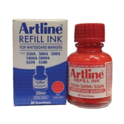 Artline Refill Ink for Whiteboard Marker 500A, 509A & 550A - 20ml RED