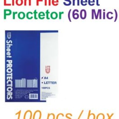 LIONFILE PP Sheet Protectors 60 mic, 100's