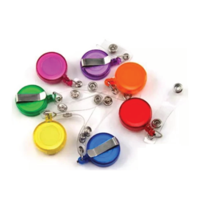 Crystal Color Retractable YOYO Name Tag Clip Lanyard