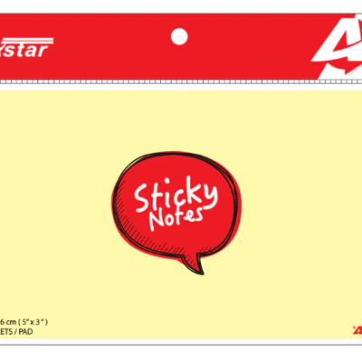 STICKY NOTES- ASTAR 30500 3" X 5" YELLOW