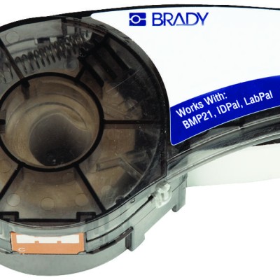 Brady BMP21 Label Printer Tapes Cartridges [19.05mm x 3m Black on White Velcro]