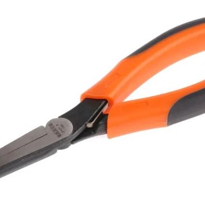 *Bahco 2421 Flat Nose Pliers, 180 mm Overall, Straight Tip, 64mm Jaw