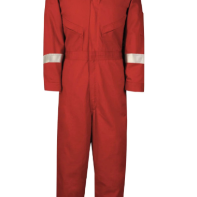 WESTEX DH STYLE 6820 FLAME RESISTANT COVERALL, RED INCLUDE SHELL LOGO AND NAME SIZE M