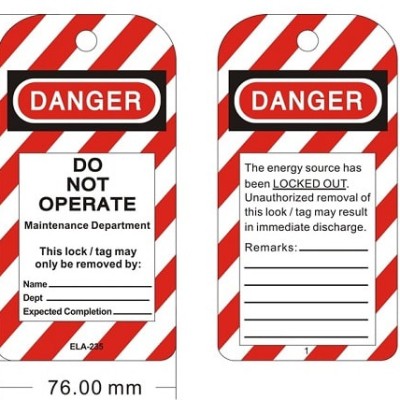 Customize Operation Tag (Red) with Steel Ring 100 set