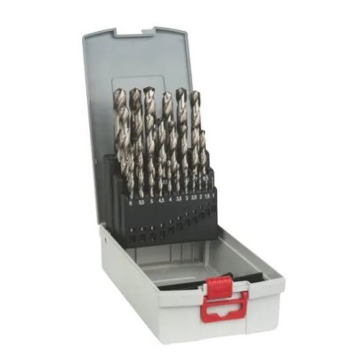 25PCS TWIST DRILL BIT SET FOR METAL, 1MM MIN 13MM MAX HSS