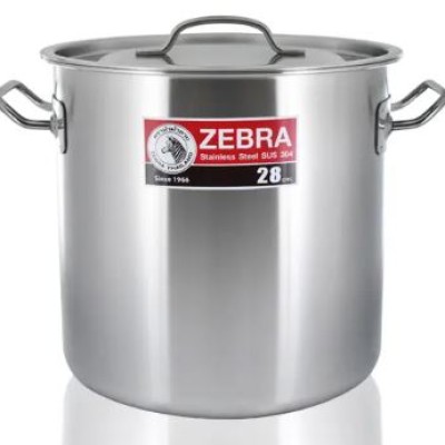Zebra Stainless Steel Stock Pot - Cheffy 28CM