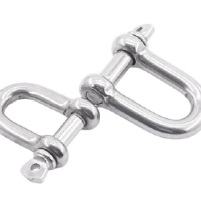 LONG TYPE D SHACKLE. STAINLESS STEEL - 12 MM