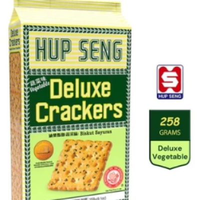 Hup Seng Deluxe Crackers Vegetables Flavour Biscuit 258g