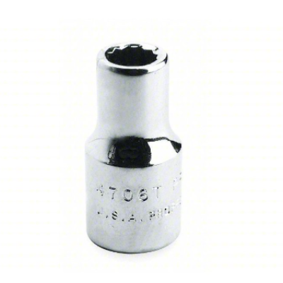 PROTO Socket: Metric, 3 4 in Drive Size, 50 mm Socket Size, 12-Point, Std, Satin, Not Tether Capable (429T27)