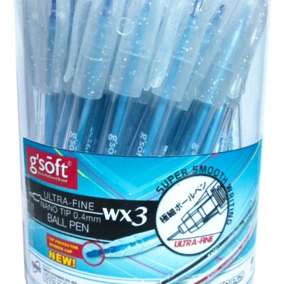 G'Soft Semi Gel Ink WX3 Pen | Nano Tip 0.4mm Ultra Fine black