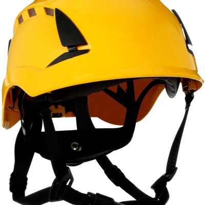*3M SecureFit Safety Helmet, X5002VE-CE, Yellow, Vented, 1000Vac, CE