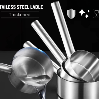 THICKENED SUPEROIR 304 STAILESS STEEL LONG HANDLE LADLE (16cm)