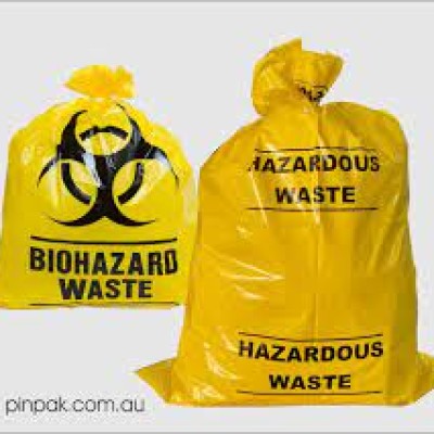 YELLOW WASTE HAZARD BAG 1OL