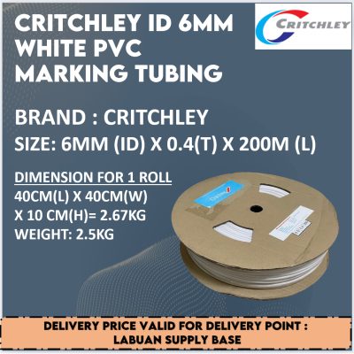 CRITCHLEY ID 6MM WHITE PVC MARKING TUBING