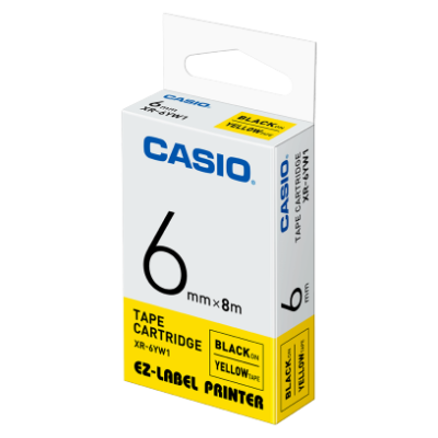 CASIO EZ-LABEL TAPE 6MM (YELLOW)