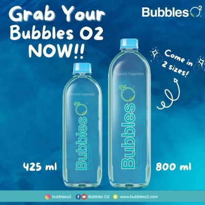 *Bubbles O2 Natural Mineral Water (800ml x 12)