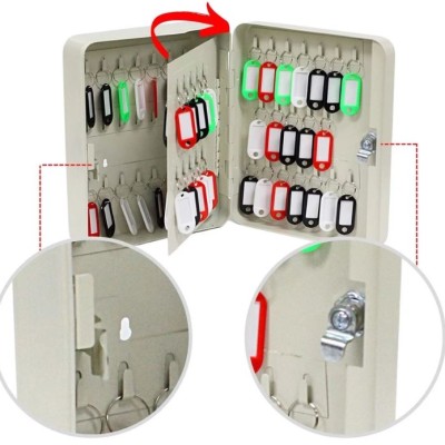 80 Key Slot Metal Key Box Lockable Security Metal Key Cabinet