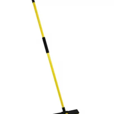 BROOM, POLY, SOFT BRISTLE, LONG HANDLE