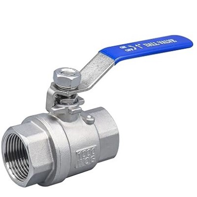 1 Inch Ball Valve, Premium 304 Stainless Steel Full Port Forged NPT Ball Valve for Water Oil and Gas with Long Handle Shut Off Switch, 1000 WOG (1 Piece, FNPT to FNPT).