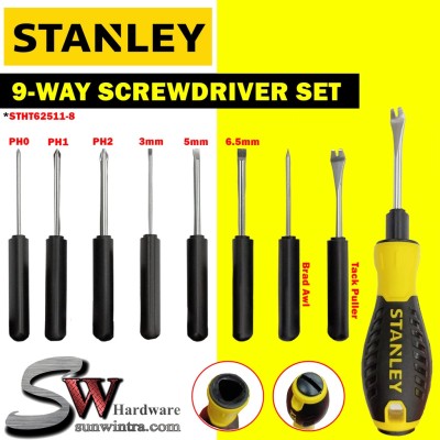 *STANLEY 9 WAY SCREWDRIVER SET (STHT62511-8)