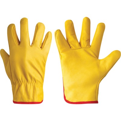 Tuffsafe General Cat I Yellow Cowhide Driver's Gloves - L (TFF9611358K)