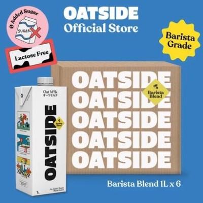 OATSIDE Barista Blend Original Oat Milk 1L x 6 - Dairy Free, Creamy, Zero Added Sugar (BINTULU ONLY)
