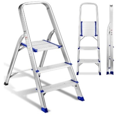 Bravex Ladders Steps 3 Portable Step Ladder Aluminum Folding 440lb