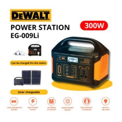 DeWalt Portable Power Station Solar Generator Set for Camping   Travel   Home Solar Power Supply (300W)