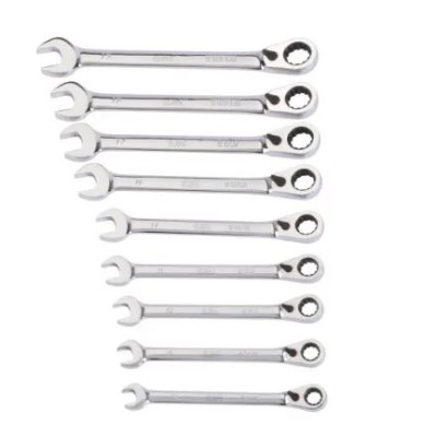 SAM 9-Piece Combination Ratchet Spanner Set, 10  19 mm