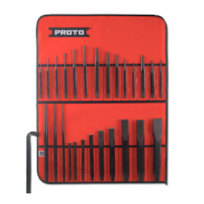 Proto 26 Pc Punch and Chisel Set in Pvc Roll Pouch 46S2